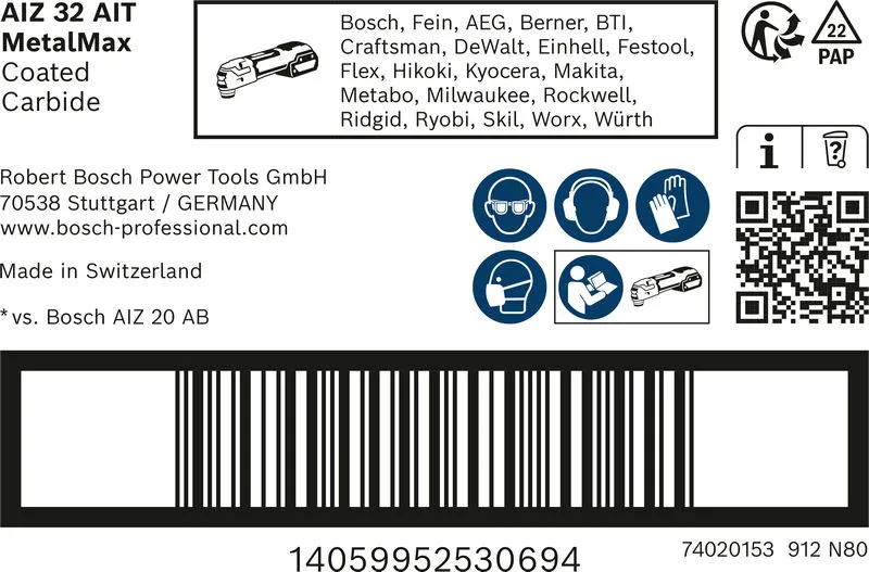 EXPERT MetalMax AIZ 32 AIT list testere za multifunkcionalne alate od 40x32 mm 2608900017