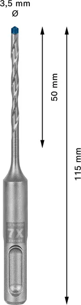 EXPERT SDS plus-7X burgija za udarne bušilice od 3,5x50x115 mm 2608900055