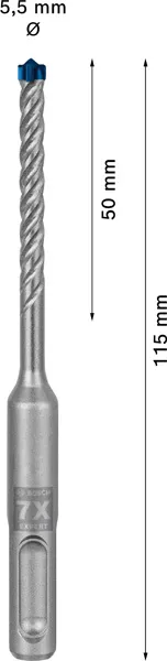EXPERT SDS plus-7X burgija za udarne bušilice od 5,5 x 50 x 115 mm 2608900065