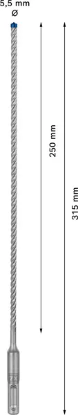 EXPERT SDS plus-7X burgija za udarne bušilice od 5,5 x 250 x 315 mm 2608900069