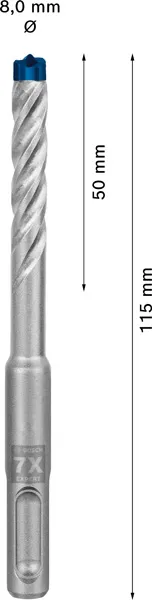 EXPERT SDS plus-7X burgija za udarne bušilice od 8x50x115 mm 2608900087
