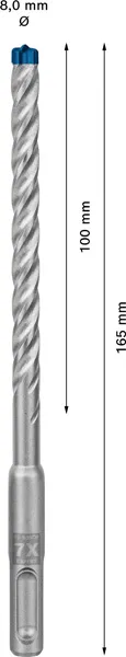 EXPERT SDS plus-7X burgija za udarne bušilice od 8 x 100 x 165 mm 2608900088