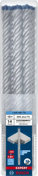 EXPERT SDS plus-7X burgija za udarne bušilice od 14 x 200 x 265 mm, 10 delova 2608900176