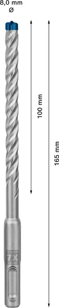 EXPERT SDS plus-7X burgija za udarne bušilice od 8 x 100 x 165 mm, 50 delova 2608900192