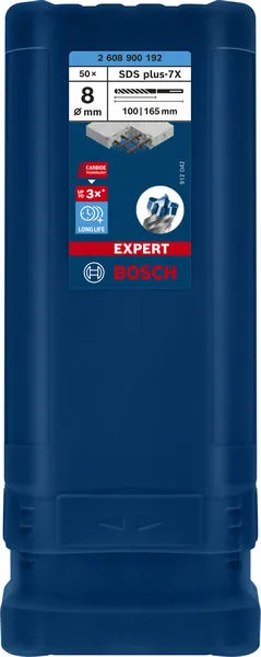 EXPERT SDS plus-7X burgija za udarne bušilice od 8 x 100 x 165 mm, 50 delova 2608900192