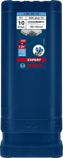 EXPERT SDS plus-7X burgija za udarne bušilice od 10 x 100 x 165 mm, 50 delova 2608900193
