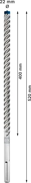 EXPERT SDS max-8X burgija za udarne bušilice od 22x400x520 mm, 5 delova 2608900267