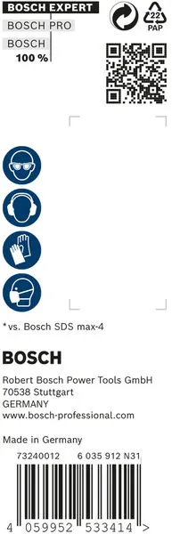 EXPERT SDS max-8X burgija za udarne bušilice od 22x400x520 mm, 5 delova 2608900267