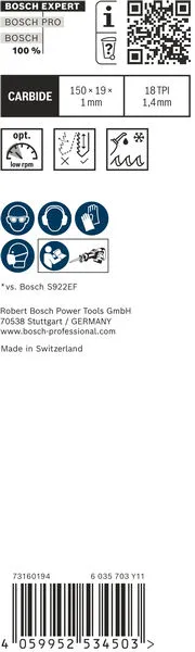 EXPERT „Thin Tough Metal“ S 922 EHM list univerzalne testere 1 deo 2608900360