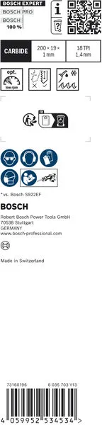 EXPERT „Thin Tough Metal“ S 1022 EHM list univerzalne testere 1 deo 2608900363