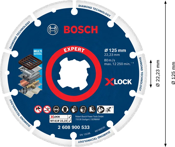 EXPERT Diamond Metal Wheel X-LOCK rezna ploča od 125 x 22,23 mm 2608900533