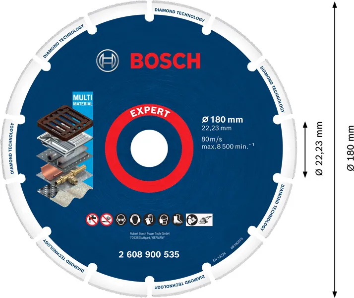 EXPERT Diamond Metal Wheel rezna ploča od 180 x 22,23 mm 2608900535