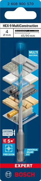 EXPERT HEX-9 MultiConstruction burgija od 4x45x90 mm 2608900570
