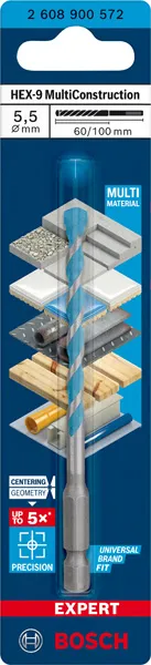 EXPERT HEX-9 MultiConstruction burgija od 5,5 x 60 x 100 mm 2608900572
