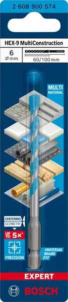 EXPERT HEX-9 MultiConstruction burgija od 6x60x100 mm 2608900574