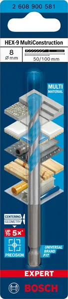 EXPERT HEX-9 MultiConstruction burgija od 8x50x100 mm 2608900581