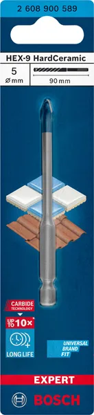 EXPERT HEX-9 Hard Ceramic burgija (5×90 mm) 2608900589
