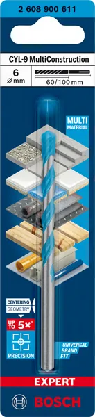 EXPERT CYL-9 MultiConstruction burgija od 6 x 60 x 100 mm 2608900611