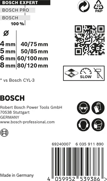 Komplet EXPERT MultiConstruction CYL-9 burgija od 4/5/6/8 mm, 4 dela 2608900645