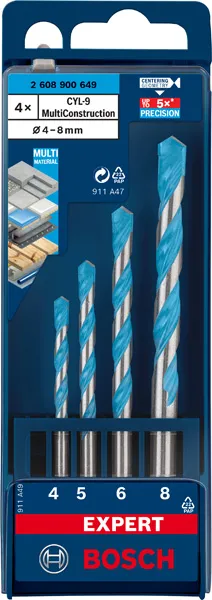 Komplet EXPERT MultiConstruction CYL-9 burgija od 4/5/6/8 mm, 4 dela 2608900649