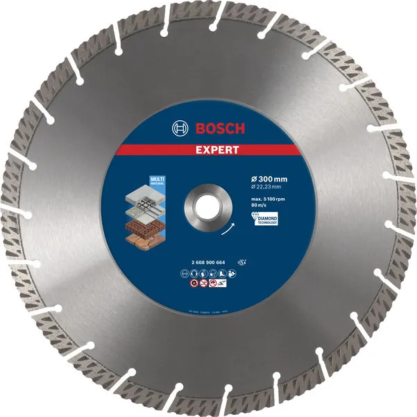 Bosch EXPERT MultiMaterial dijamantska rezna ploča od 300 x 22,23 x 2,8 x 15 mm 2608900664