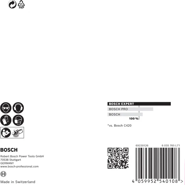 EXPERT M480 brusna mreža za rotacione brusilice od 125 mm, G 100, 5 delova 2608900672