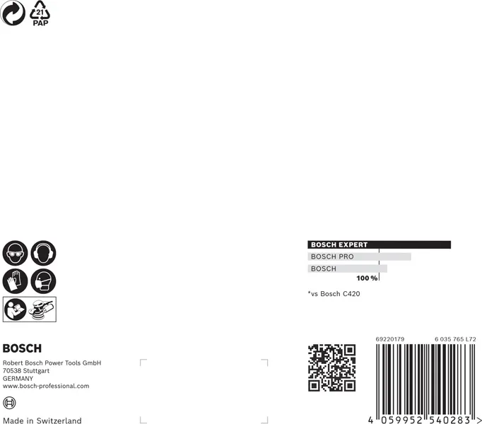 EXPERT M480 brusna mreža za rotacione brusilice od 150 mm, G 100, 5 delova 2608900690