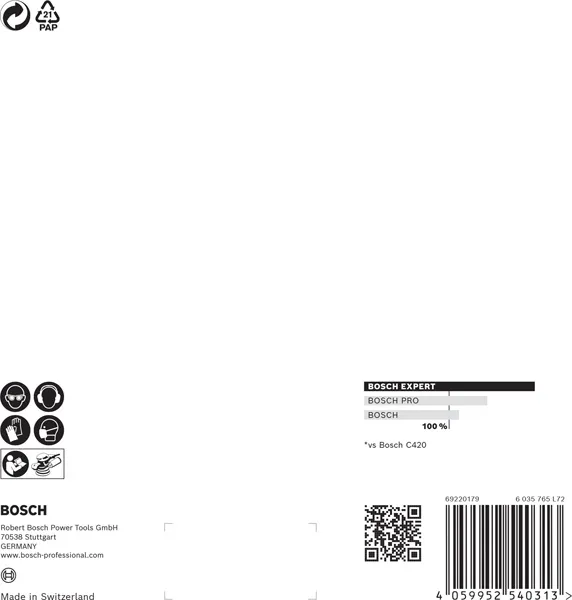 EXPERT M480 brusna mreža za rotacione brusilice od 150 mm, G 180, 5 delova 2608900693