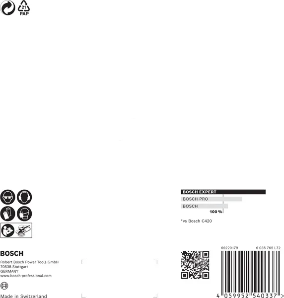 EXPERT M480 brusna mreža za rotacione brusilice od 150 mm, G 240, 5 delova 2608900695