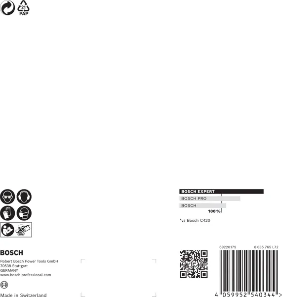EXPERT M480 brusna mreža za rotacione brusilice od 150 mm, G 320, 5 delova 2608900696