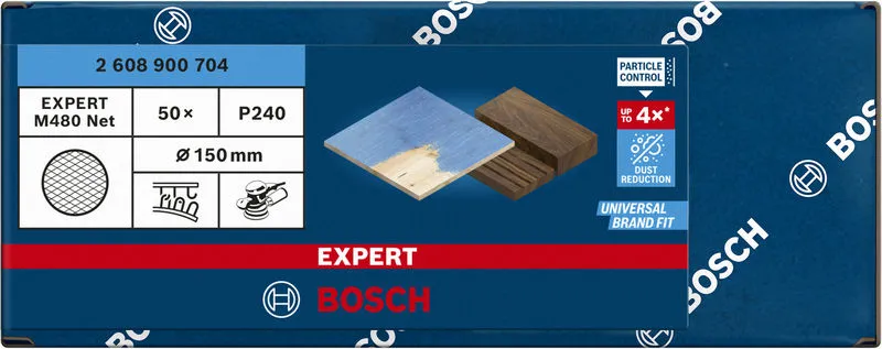 EXPERT M480 brusna mreža za rotacione brusilice od 150 mm, G 240, 50 delova 2608900704