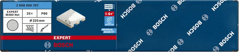 EXPERT M480 brusna mreža za brusilice za gips od 225 mm, G 80, 25 delova 2608900707