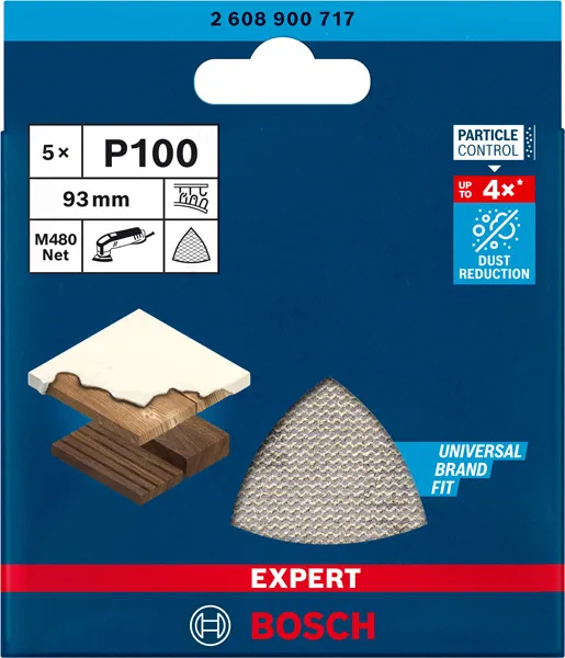 EXPERT M480 brusna mreža za delta brusilice od 93 mm, G 100, 5 delova 2608900717