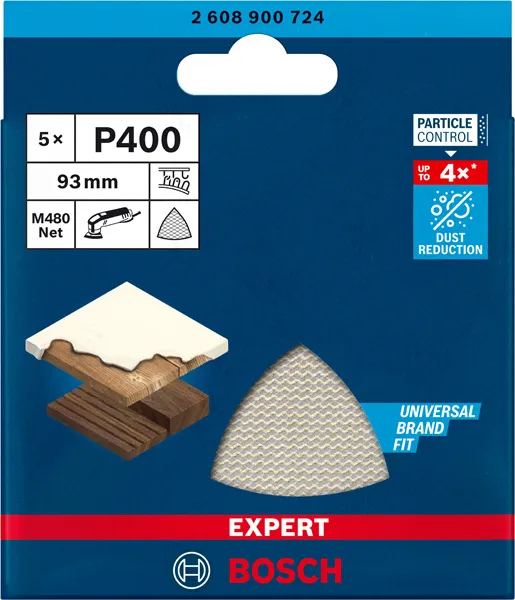 EXPERT M480 brusna mreža za delta brusilice od 93 mm, G 400, 5 delova 2608900724