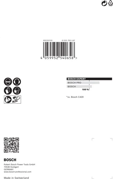 EXPERT M480 brusna mreža za višenamenske brusilice od 100 x 150 mm, G 120, 10 delova 2608900727