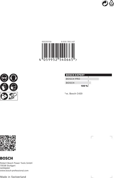 EXPERT M480 brusna mreža za višenamenske brusilice od 100 x 150 mm, G 150, 10 delova 2608900728