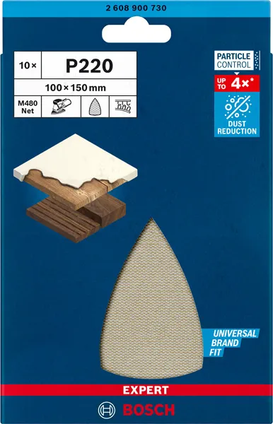 EXPERT M480 brusna mreža za višenamenske brusilice od 100 x 150 mm, G 220, 10 delova 2608900730
