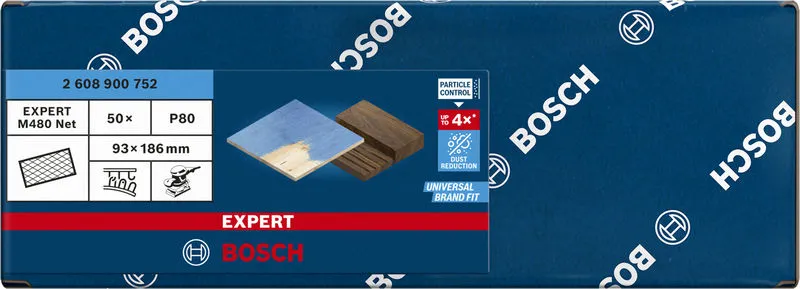 EXPERT M480 brusna mreža za vibracione brusilice od 93 x 186 mm, G 80, 50 delova 2608900752