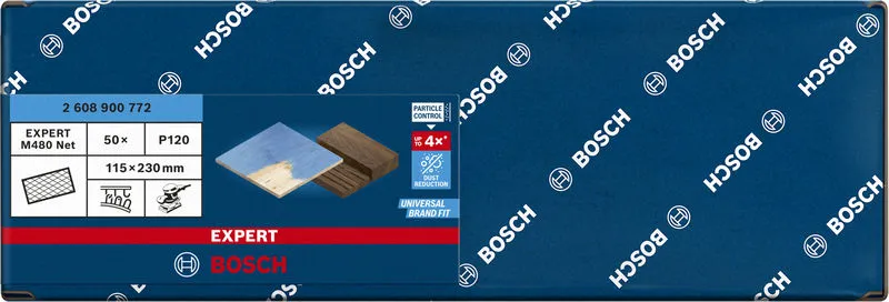 EXPERT M480 brusna mreža za vibracione brusilice od 115 x 230 mm, G 120, 50 delova 2608900772