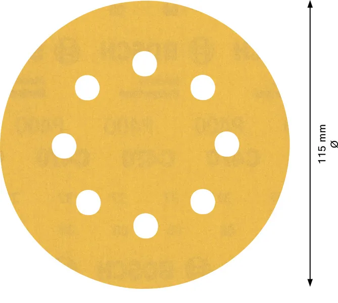 EXPERT C470 brusni papir sa 8 rupa za rotacione brusilice od 115 mm, G 400, 5 delova 2608900801