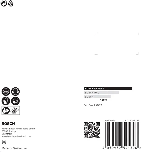 EXPERT C470 brusni papir sa 8 rupa za rotacione brusilice od 115 mm, G 400, 5 delova 2608900801