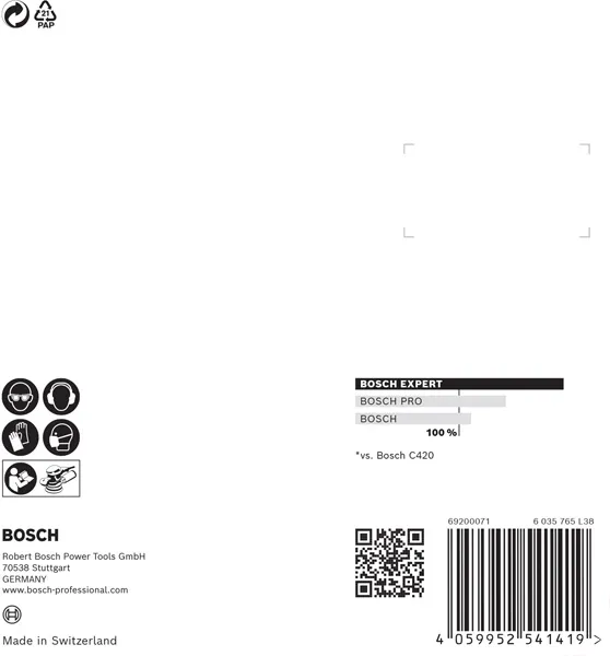 EXPERT C470 brusni papir sa 8 rupa za rotacione brusilice od 125 mm, G 40, 5 delova 2608900803