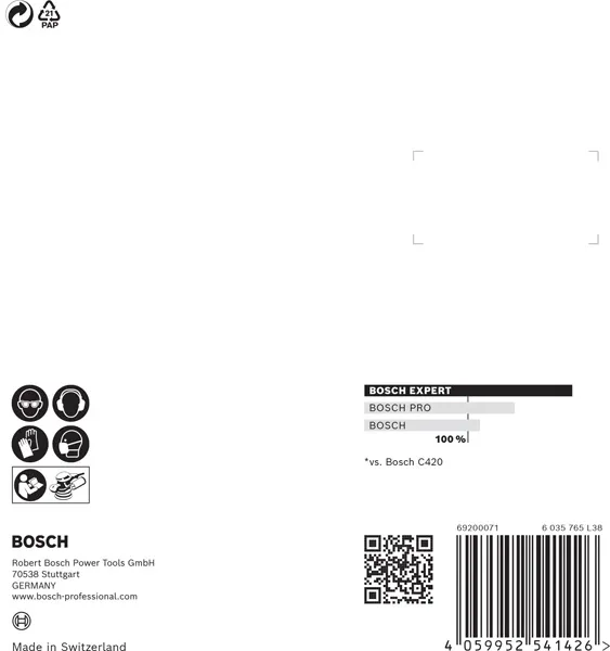 EXPERT C470 brusni papir sa 8 rupa za rotacione brusilice od 125 mm, G 60, 5 delova 2608900804