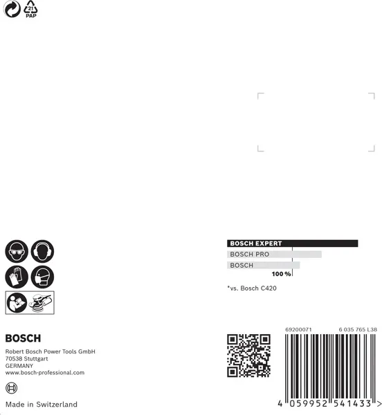 EXPERT C470 brusni papir sa 8 rupa za rotacione brusilice od 125 mm, G 80, 5 delova 2608900805