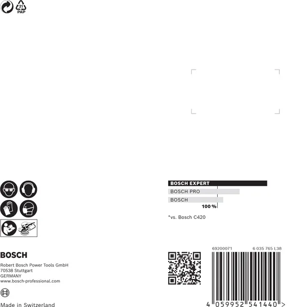 EXPERT C470 brusni papir sa 8 rupa za rotacione brusilice od 125 mm, G 100, 5 delova 2608900806