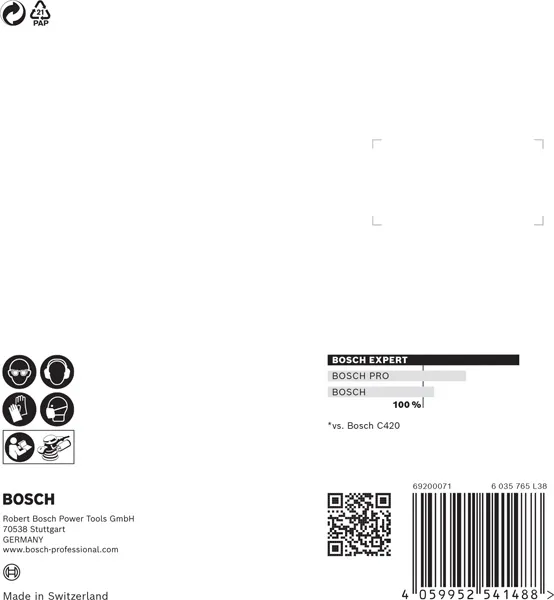 EXPERT C470 brusni papir sa 8 rupa za rotacione brusilice od 125 mm, G 320, 5 delova 2608900810