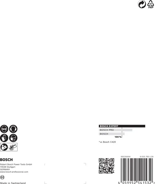 EXPERT C470 brusni papir sa 6 rupa za rotacione brusilice od 150 mm, G 80, 5 delova 2608900815