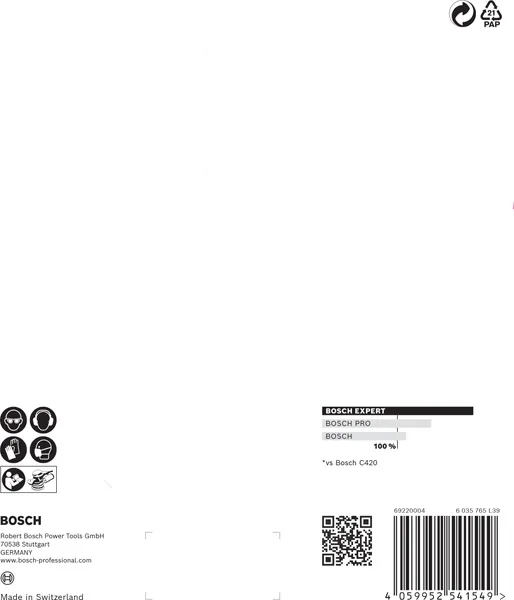EXPERT C470 brusni papir sa 6 rupa za rotacione brusilice od 150 mm, G 100, 5 delova 2608900816
