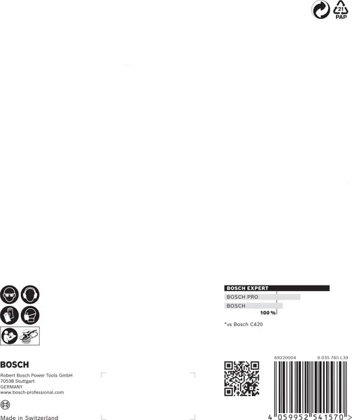 EXPERT C470 brusni papir sa 6 rupa za rotacione brusilice od 150 mm, G 240, 5 delova 2608900819