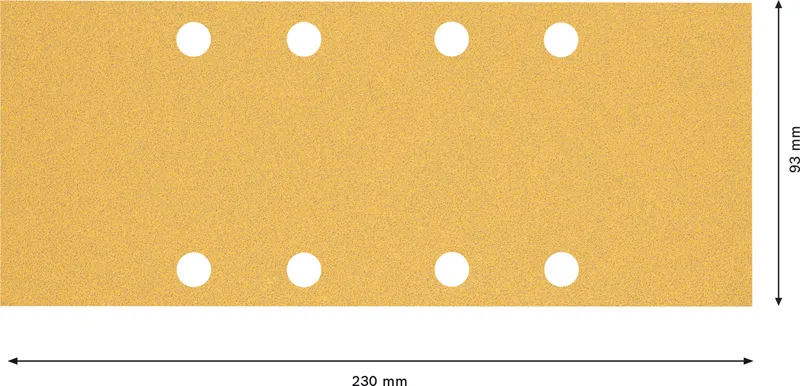 EXPERT C470 brusni papir sa 8 rupa za vibracione brusilice od 93 x 230 mm, G 80, 10 delova 2608900835